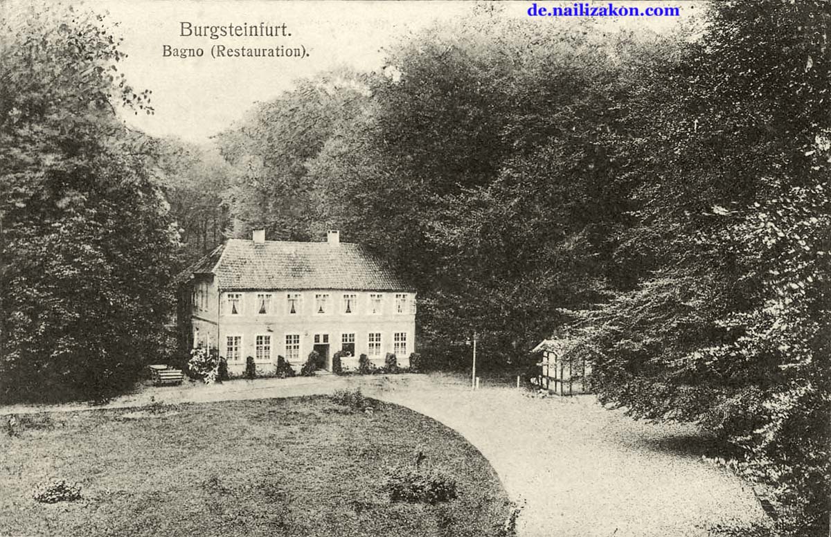 Steinfurt. Burgsteinfurt - Restaurant 'Bagno', 1913