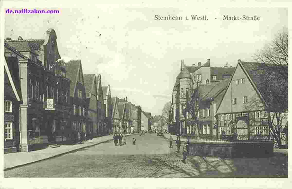 Steinheim. Marktstraße mit brunnen