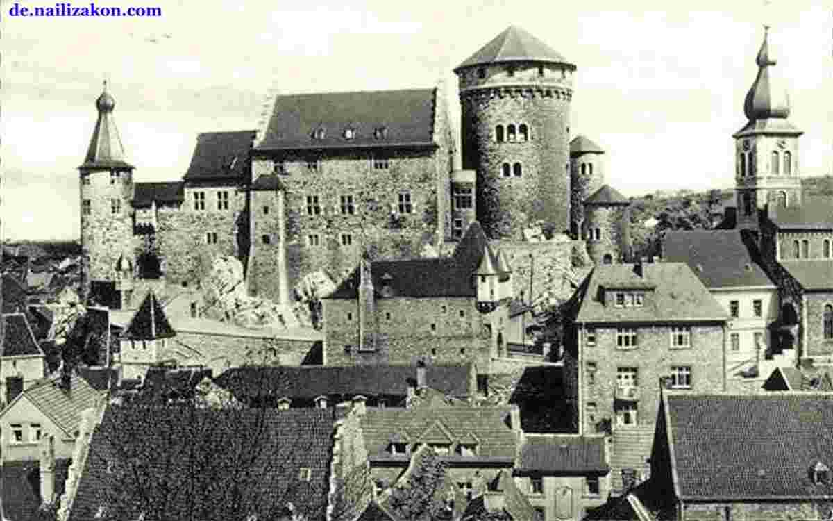 Stolberg. Panorama der Burg, 1962