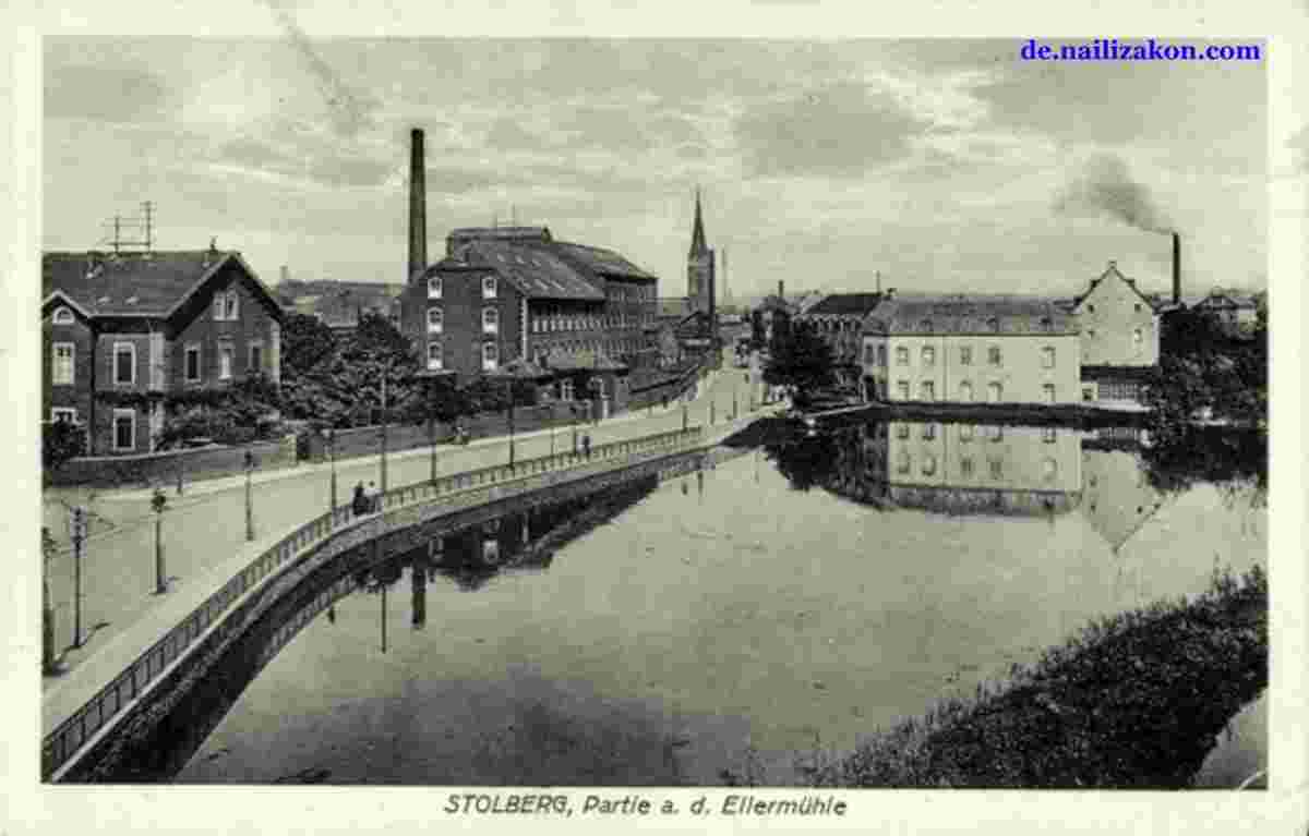 Stolberg. Panorama Ellermühle, 1918