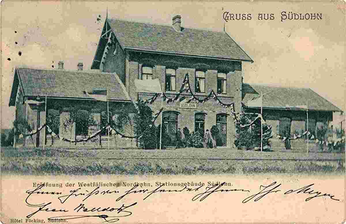 Bahnhof Südlohn, Tag Einweihung am 10. Oktober 1902