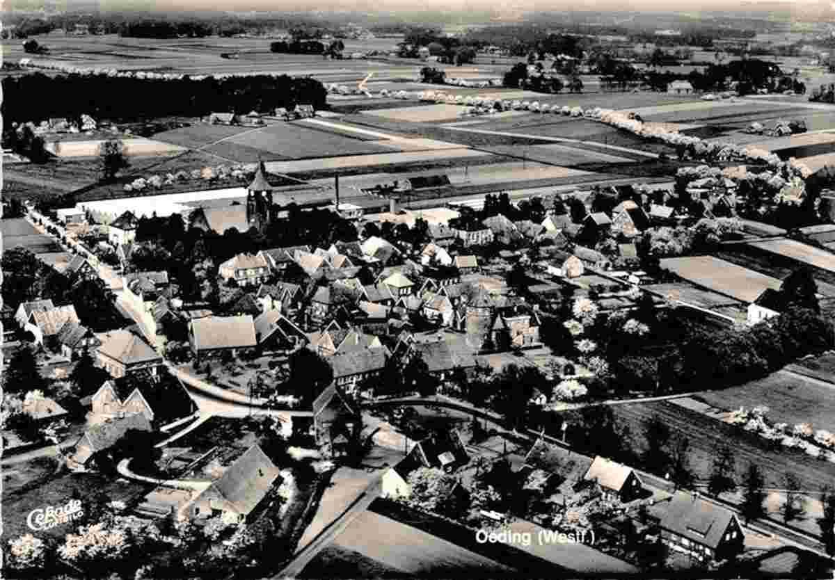 Südlohn. Oeding - Fliegeraufnahme, um 1960s