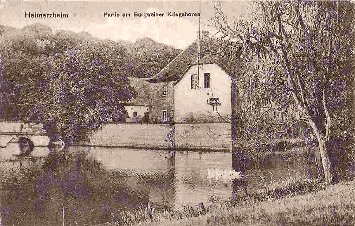Swisttal. Heimerzheim - Burgweiher Kriegshoven, 1918