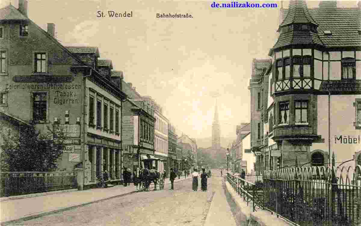 Sankt Wendel. Bahnhofstraße, 1918