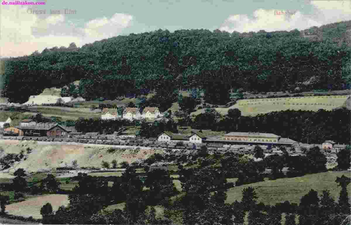 Schwalbach. Elm - Panorama von Bahnhof