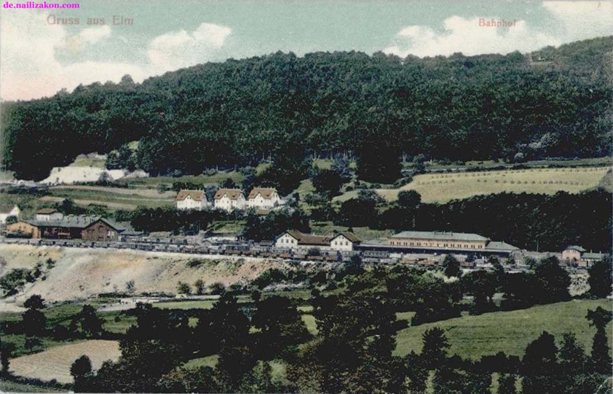 Schwalbach (Saar). Elm - Panorama von Bahnhof