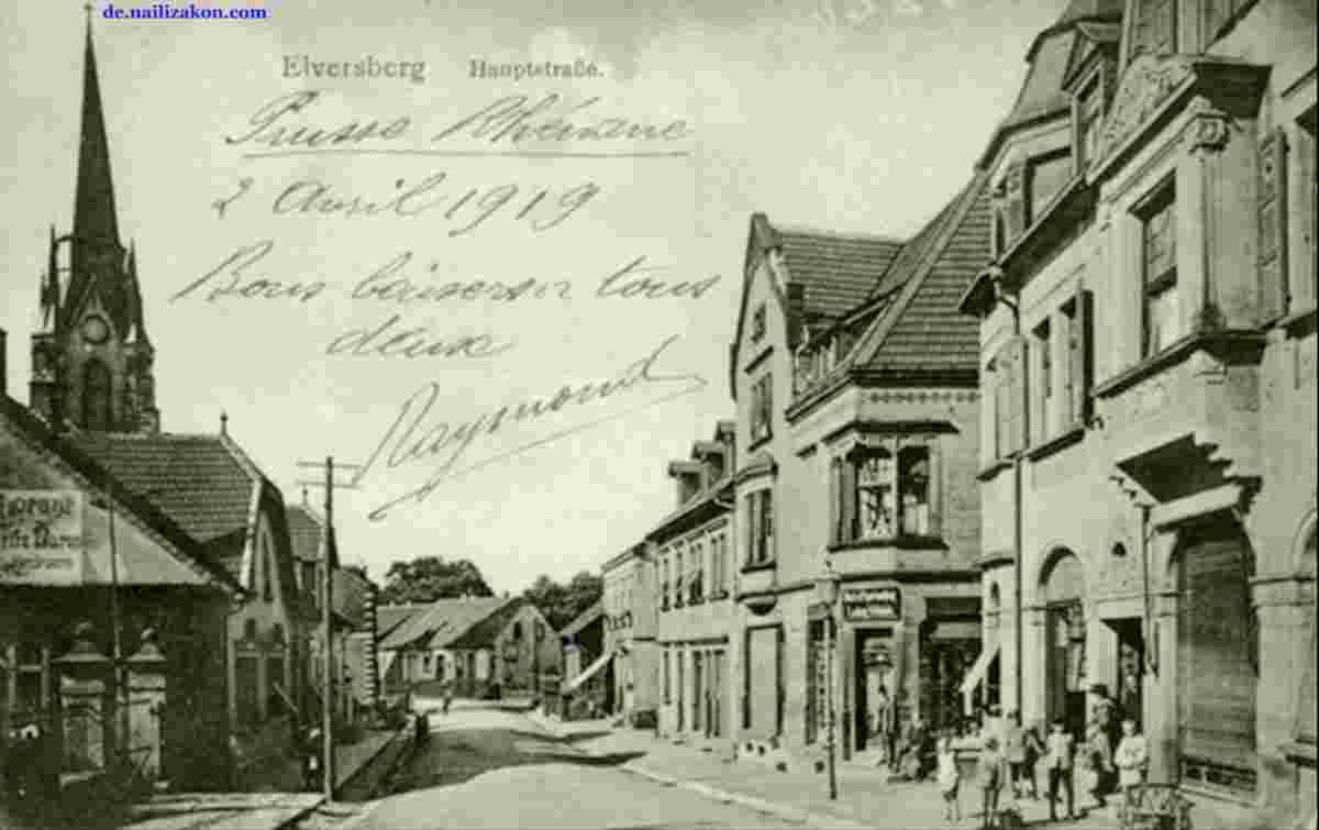 Spiesen-Elversberg. Elversberg - Hauptstraße, 1919