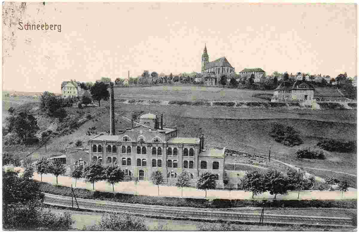 Schneeberg. Blick auf die Stadt, 1921