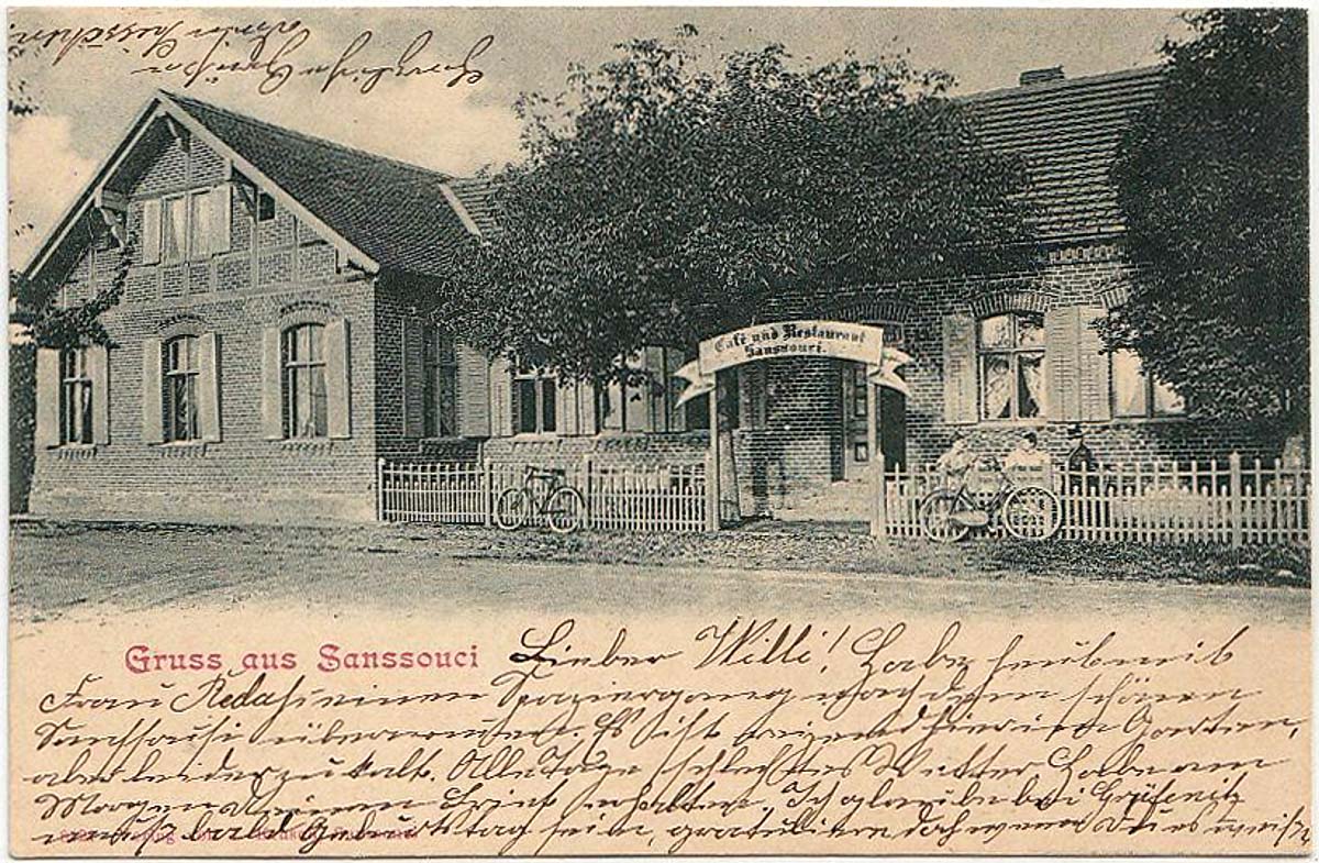 Sandau (Elbe). Gasthaus und Restaurant 'Sanssouci', 1902