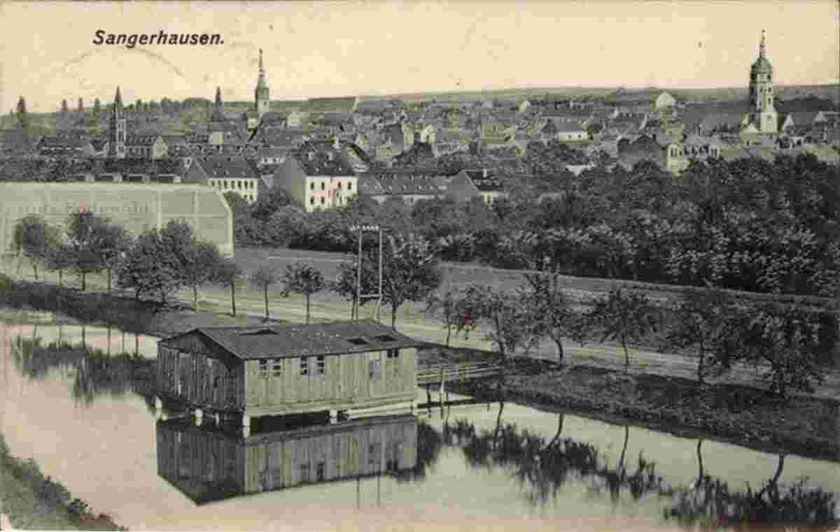 Sangerhausen. Gesamtansicht der Stadt, Rodewald, 1918