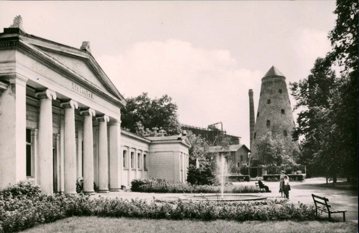 Schönebeck (Elbe). Bad Salzelmen - Lindenbad und Soleturm, 1963