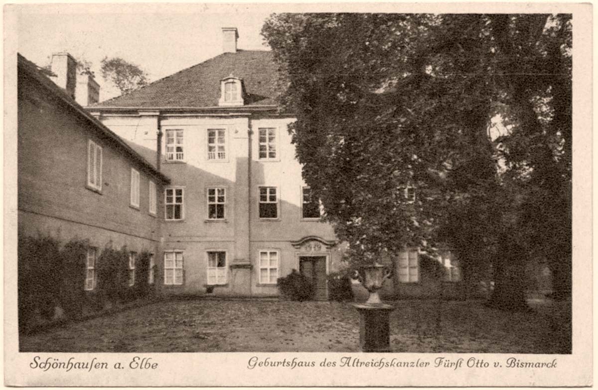 Schönhausen (Elbe). Geburtshaus des Alt Reichskanzler Fürst Otto von Bismarck, 1929