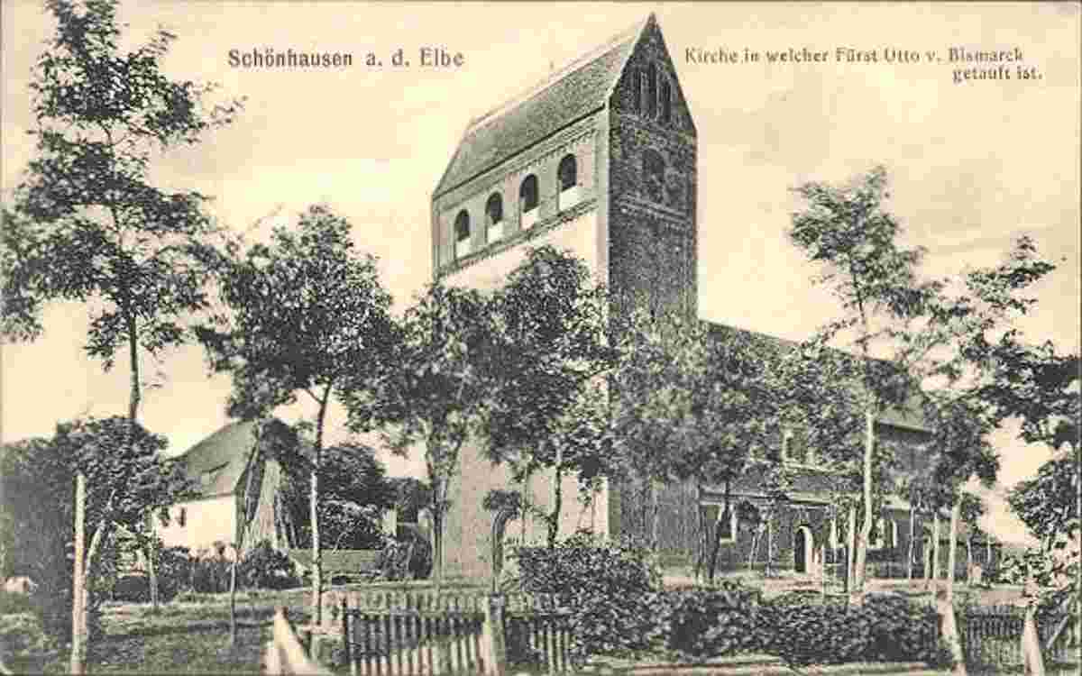 Schönhausen. Kirche in der Otto von Bismarck getauft wurde