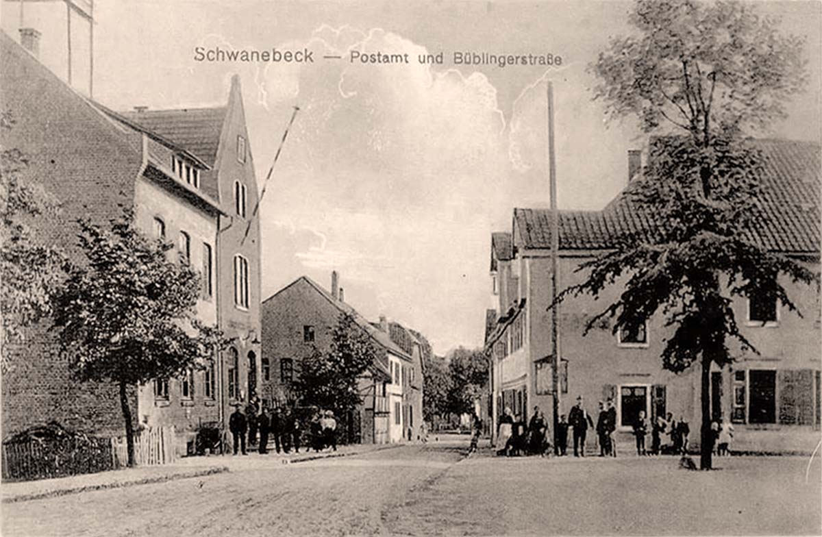 Schwanebeck. Postamt und Büblinger Straße