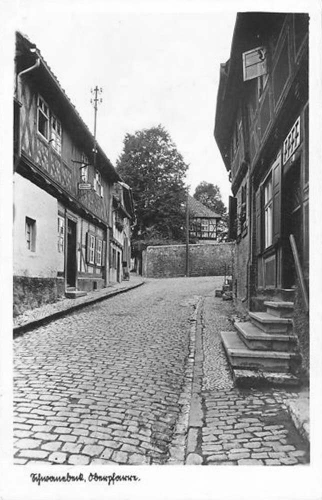 Schwanebeck. Straße in der Oberpfarre, 1940