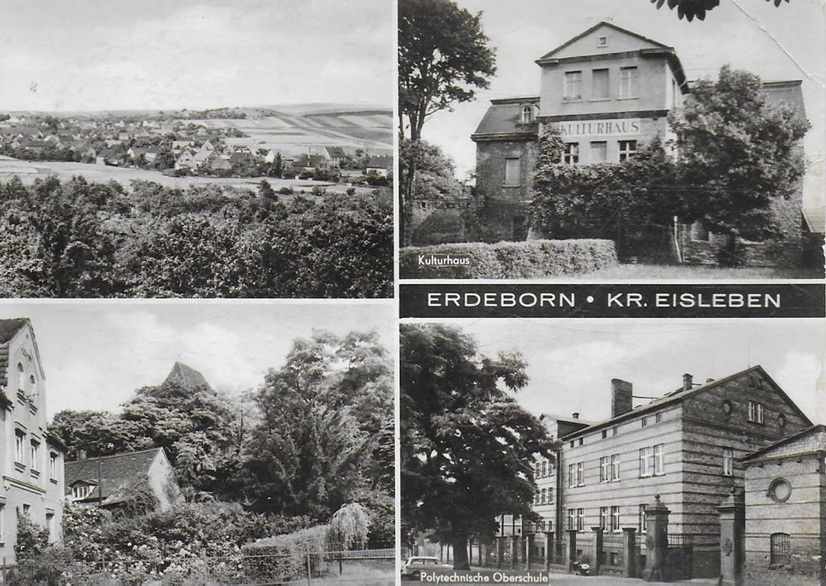 Seegebiet Mansfelder Land. Erdeborn - Kulturhaus, Polytechnische Schule, 1977
