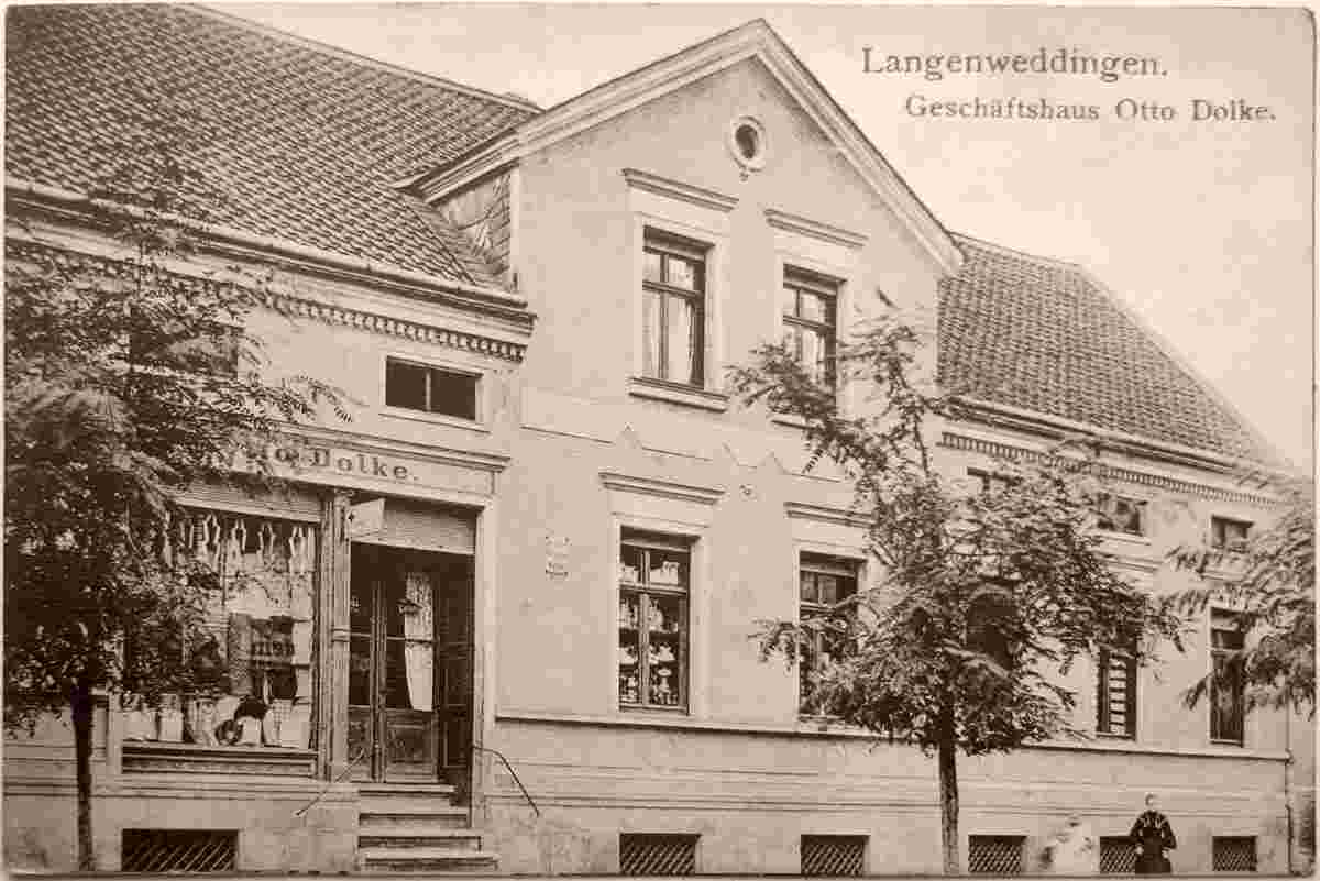Sülzetal. Langenweddingen - Geschäftshaus Otto Dolke, 1909