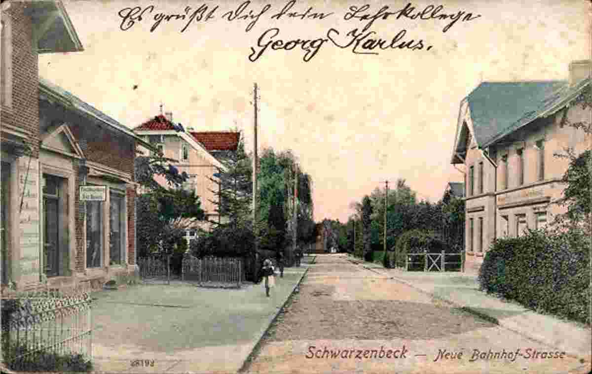 Schwarzenbek. Neue Bahnhofstraße, 1914