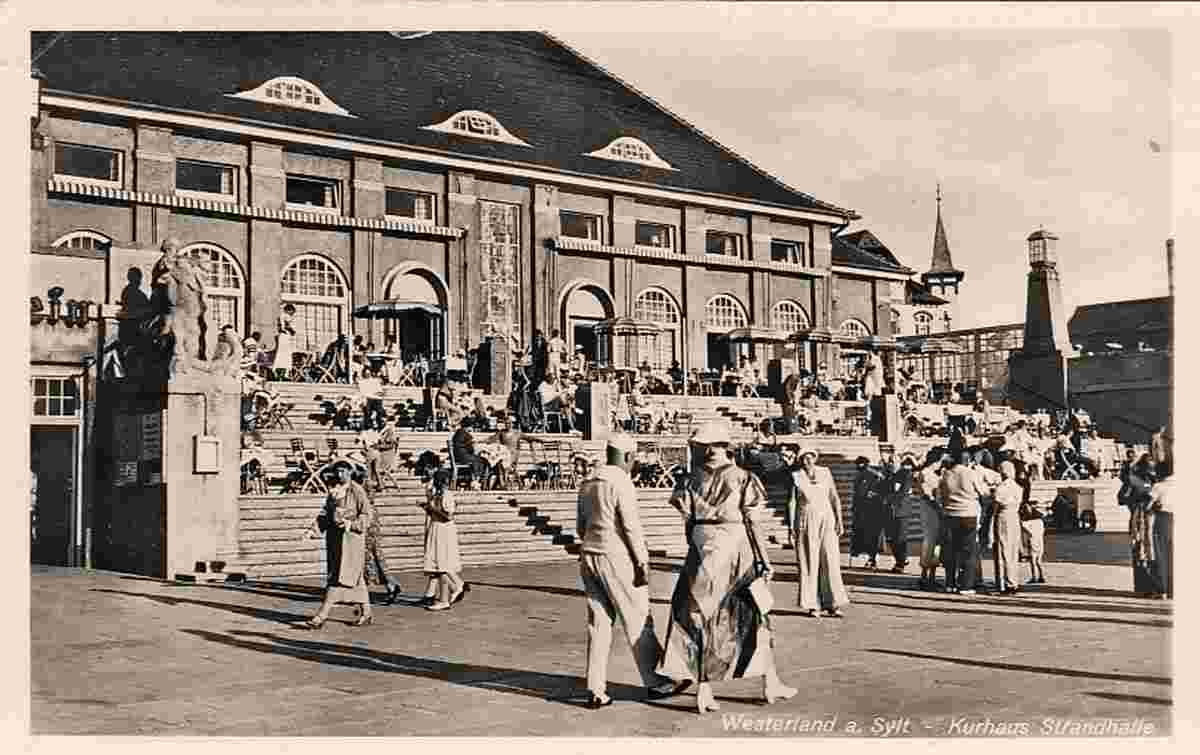 Sylt. Kurhaus, Terrasse, 1936
