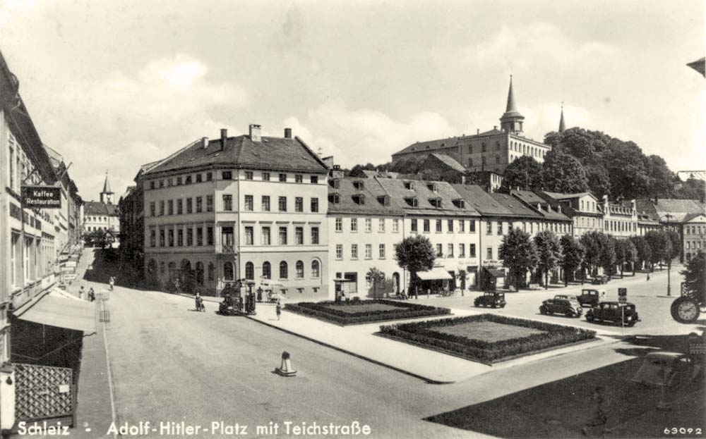 Schleiz. Adolf-Hitler-Platz und Teichstraße