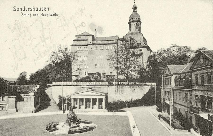 Sondershausen. Schloß und Hauptwache, 1918