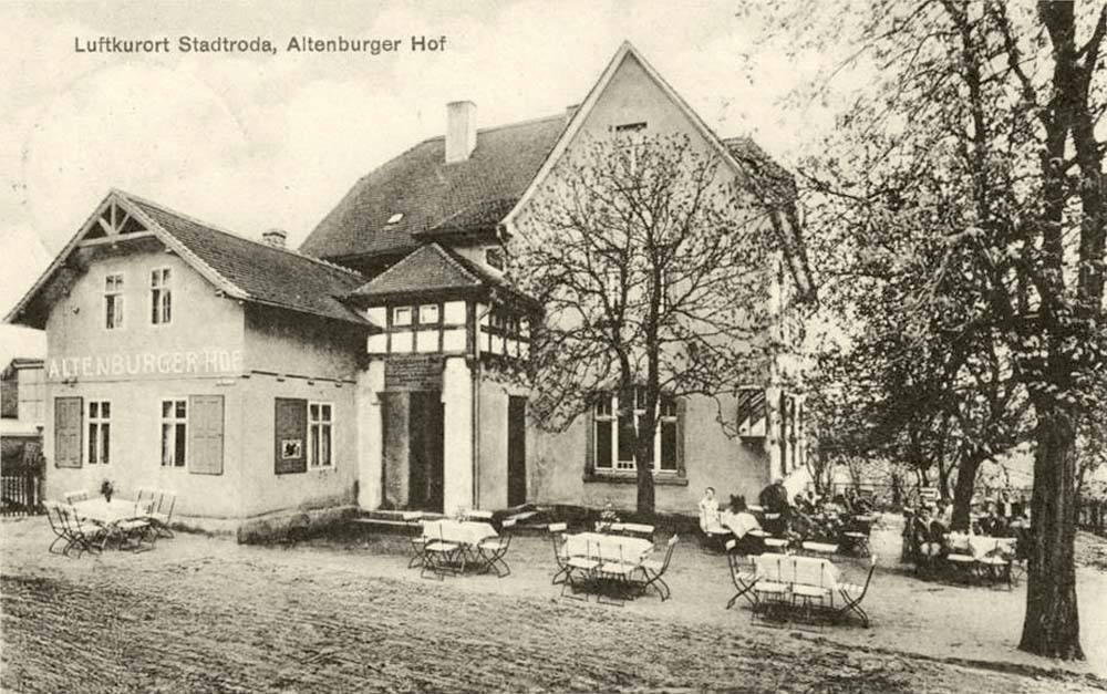 Stadtroda. Altenburger Hof mit Garten, 1928