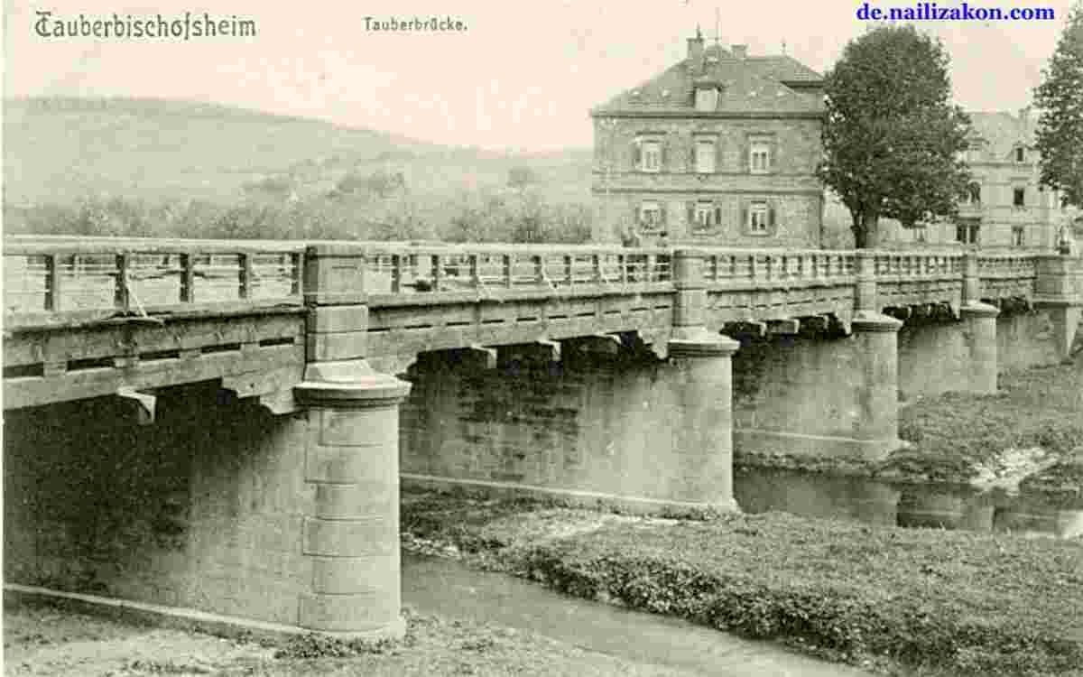 Tauberbischofsheim. Tauberbrücke, um 1900