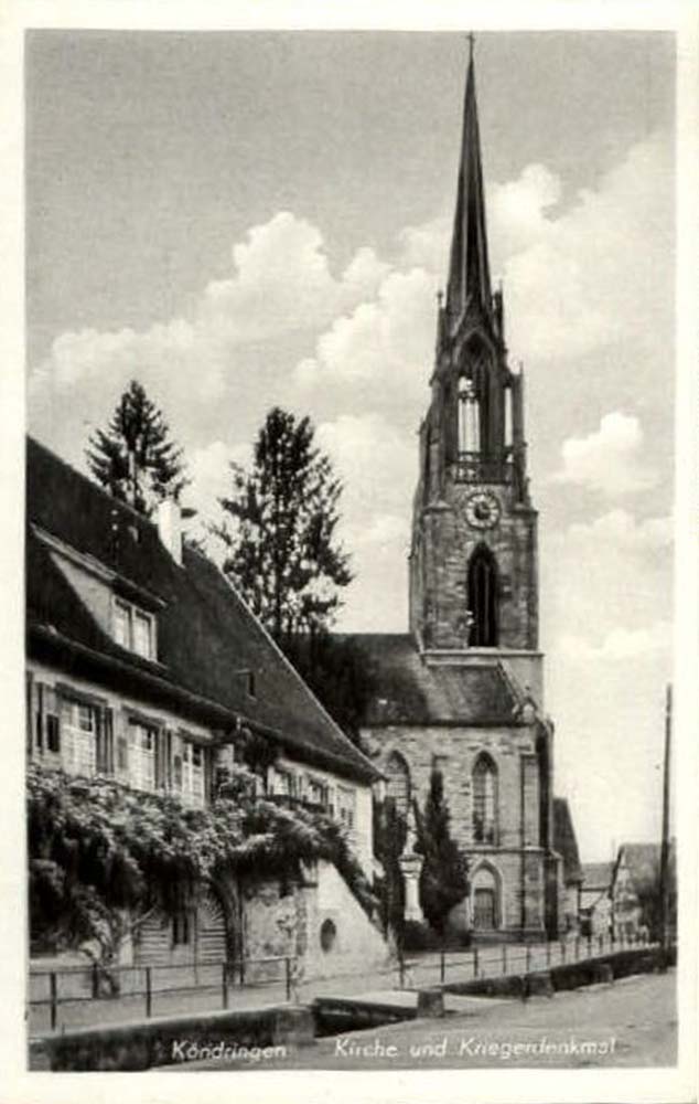Teningen. Köndringen - Kirche und Kriegerdenkmal