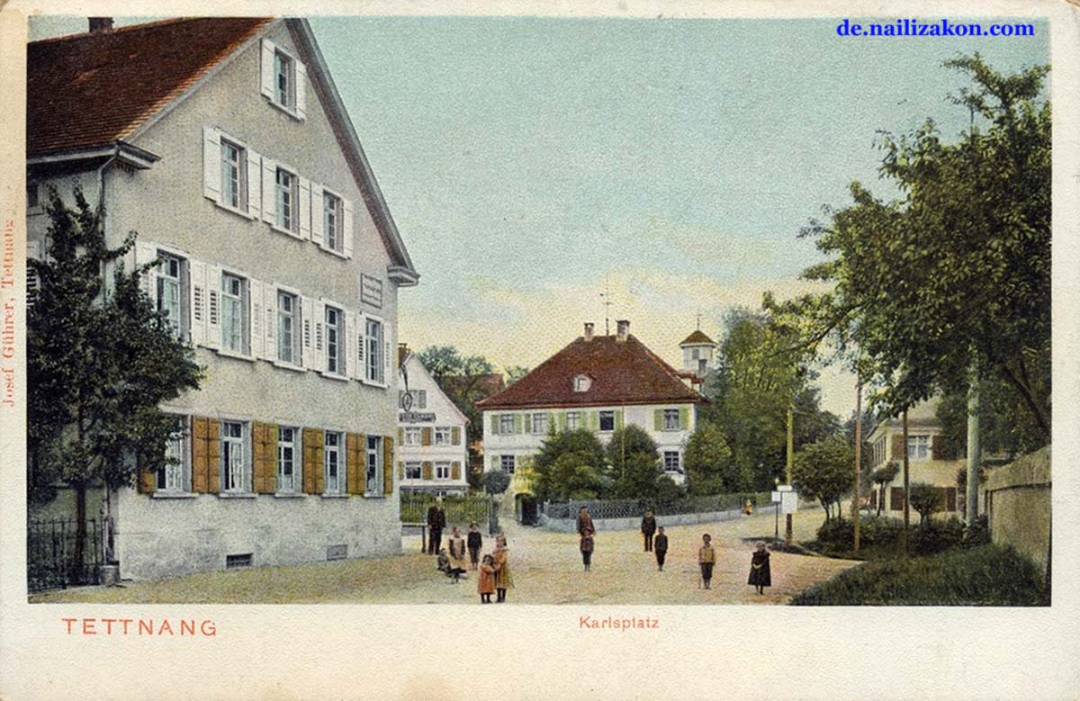Tettnang. Kindern am Karlsplatz, um 1900