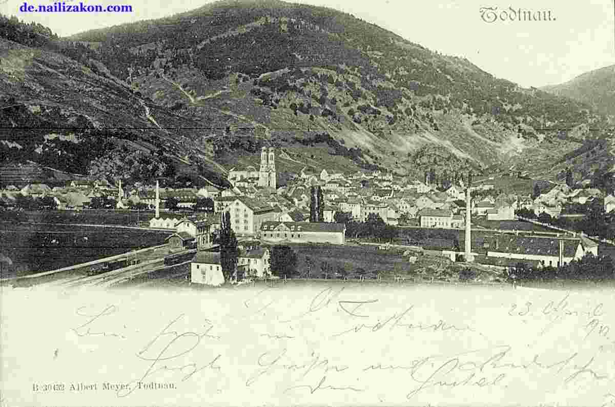 Todtnau. Panorama der Stadt, 1901
