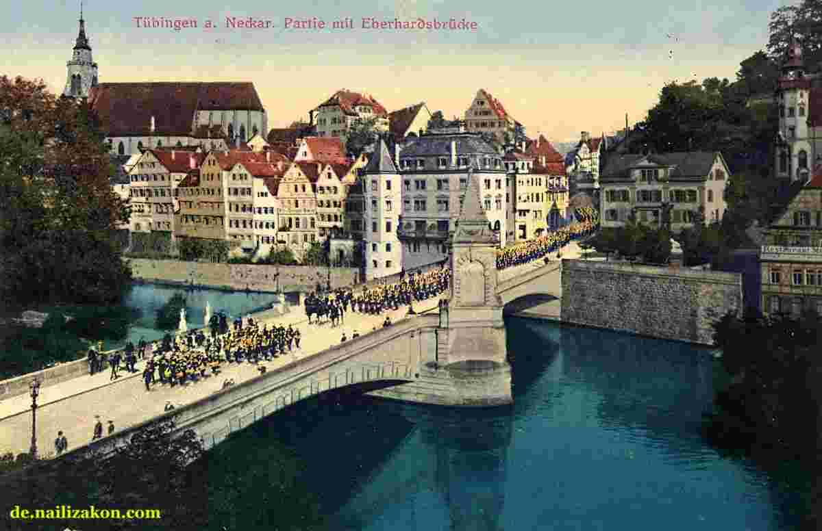 Tübingen. Eberhardsbrücke, 1914