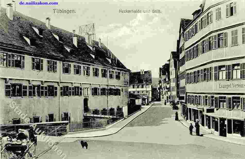 Tübingen. Neckarhalde und Stift