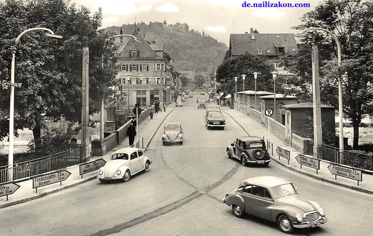 Tuttlingen. Blick über die Donaubrücke, 1959