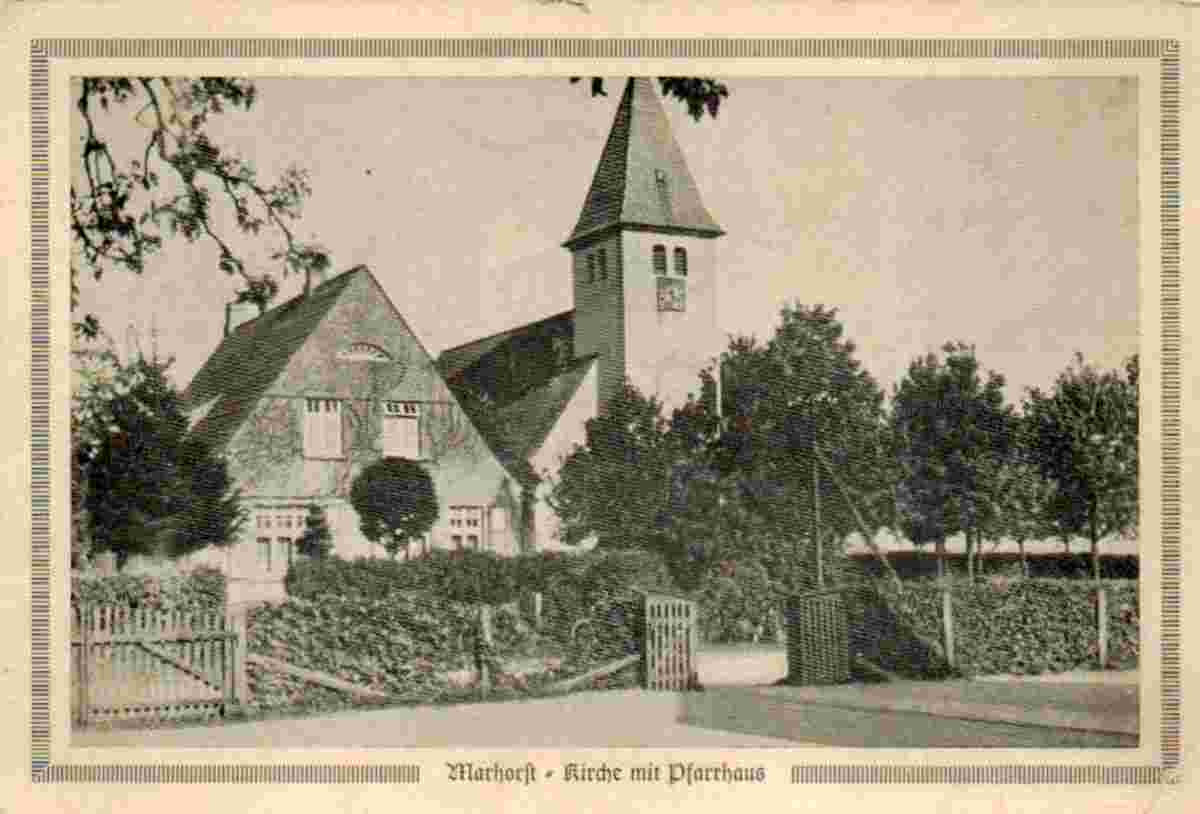 Twistringen. Marhorst - Kirche mit Pfarrhaus