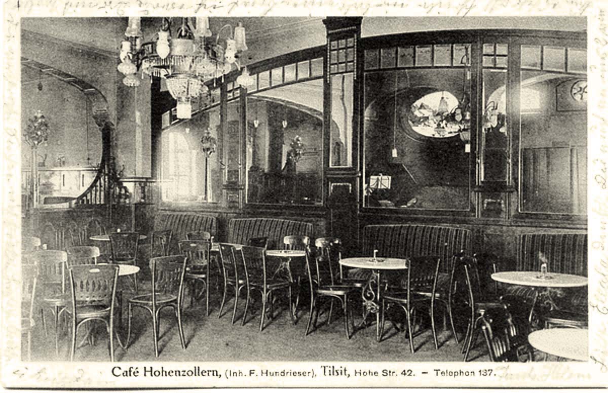 Tilsit (Sowetsk). Café Hohenzollern, 1910-1912