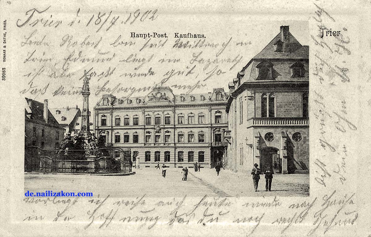 Trier. Postamt, Kaufhaus, 1902