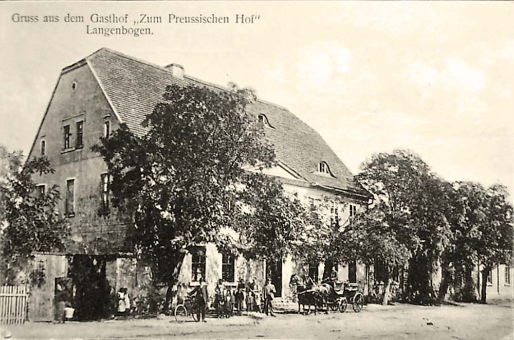 Teutschenthal. Langenbogen - Gasthof 'Zum Preussischen Hof', 1916