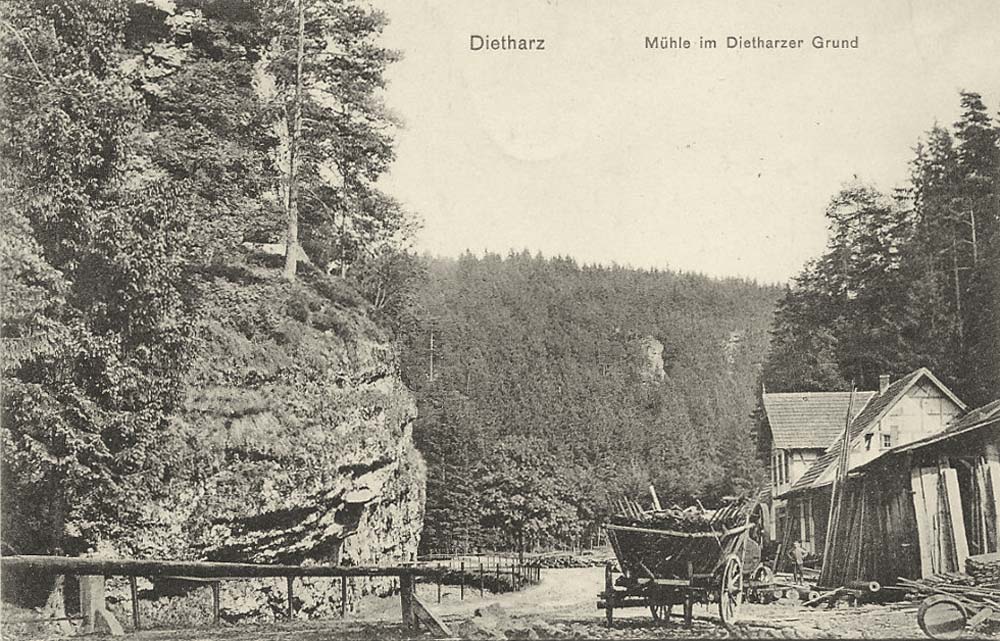 Tambach-Dietharz. Mühle am Dietharzer Grund, 1907