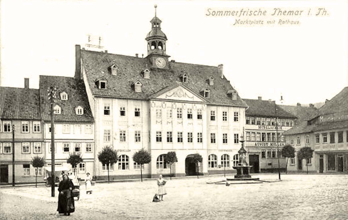 Themar. Marktplatz mit Rathaus, 1926