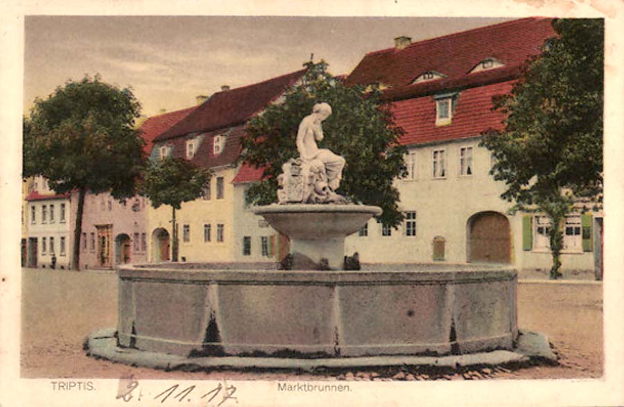 Triptis. Marktbrunnen, 1917