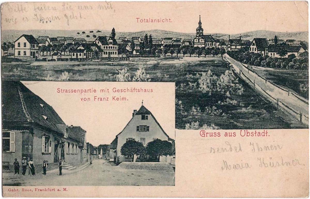 Ubstadt-Weiher. Ubstadt - Geschäftshaus von Franz Keim, 1909