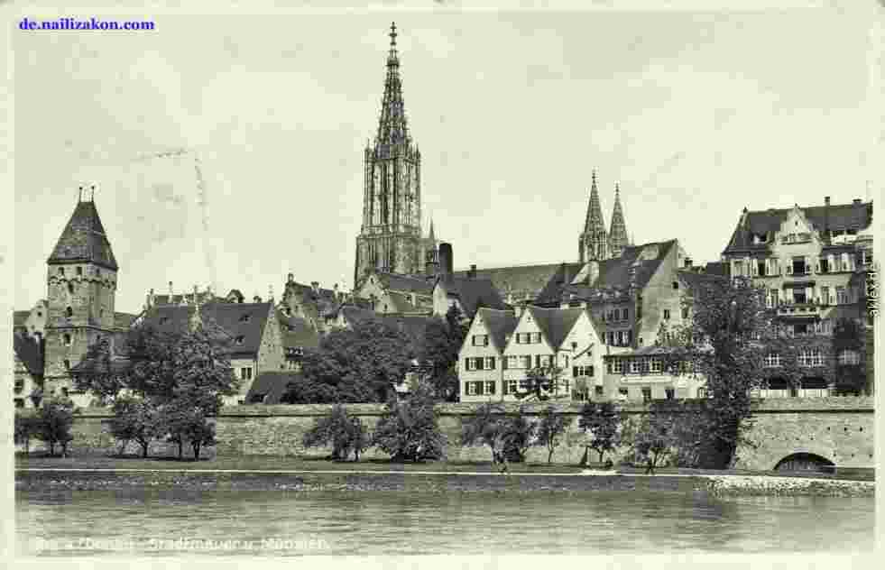 Ulm. Blick am Stadtmauer, 1939