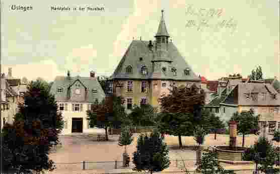 Usingen. Marktplatz in der Neustadt, 1918