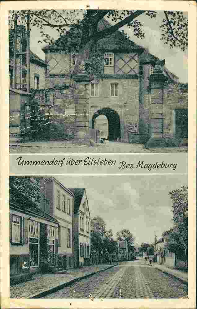 Ummendorf. Badelebener Strasse, Tor, um 1955