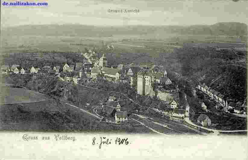Vellberg. Panorama der Stadt, 1906