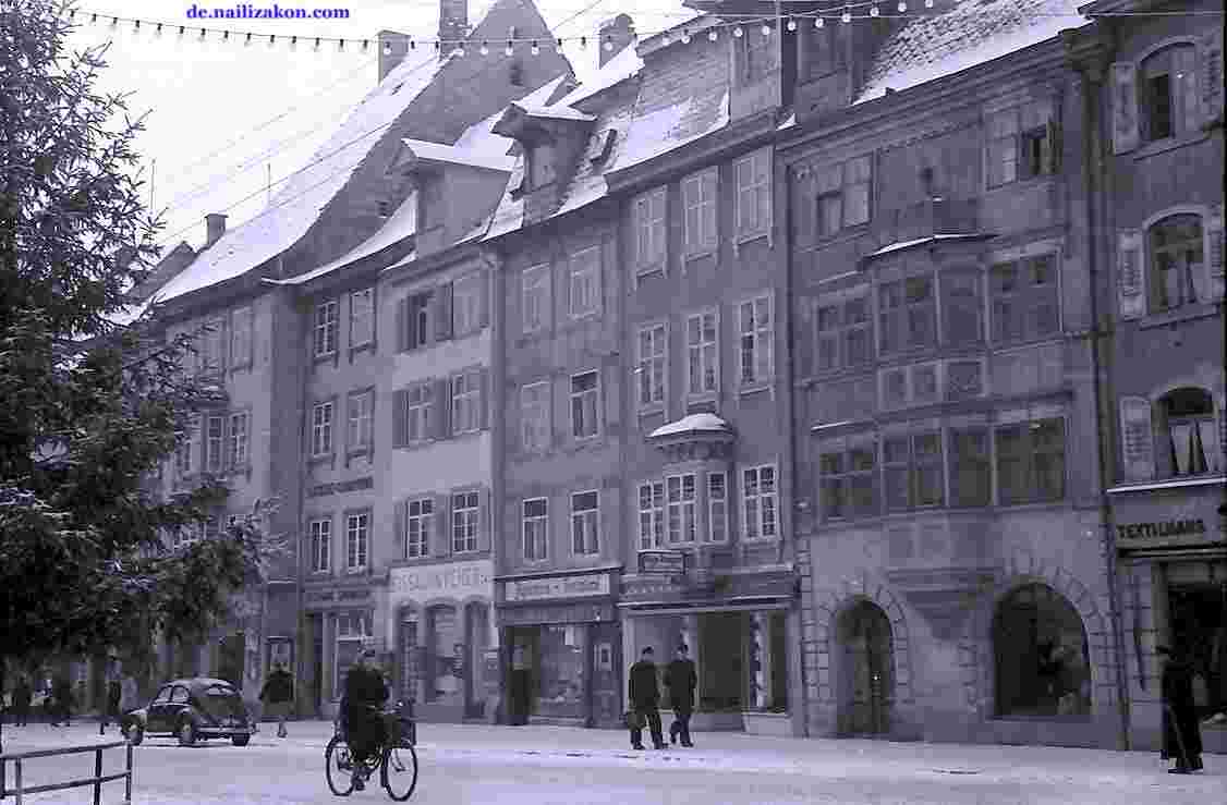 Villingen-Schwenningen. Häuser am Kreuz, 1953