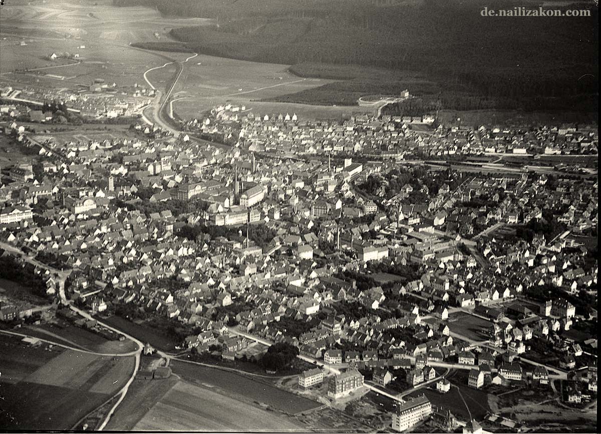 Villingen-Schwenningen. Panorama der Stadt, 1933