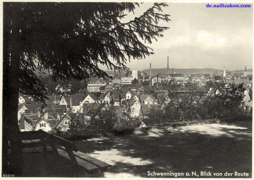 Villingen-Schwenningen. Panorama der Stadt von der Reute