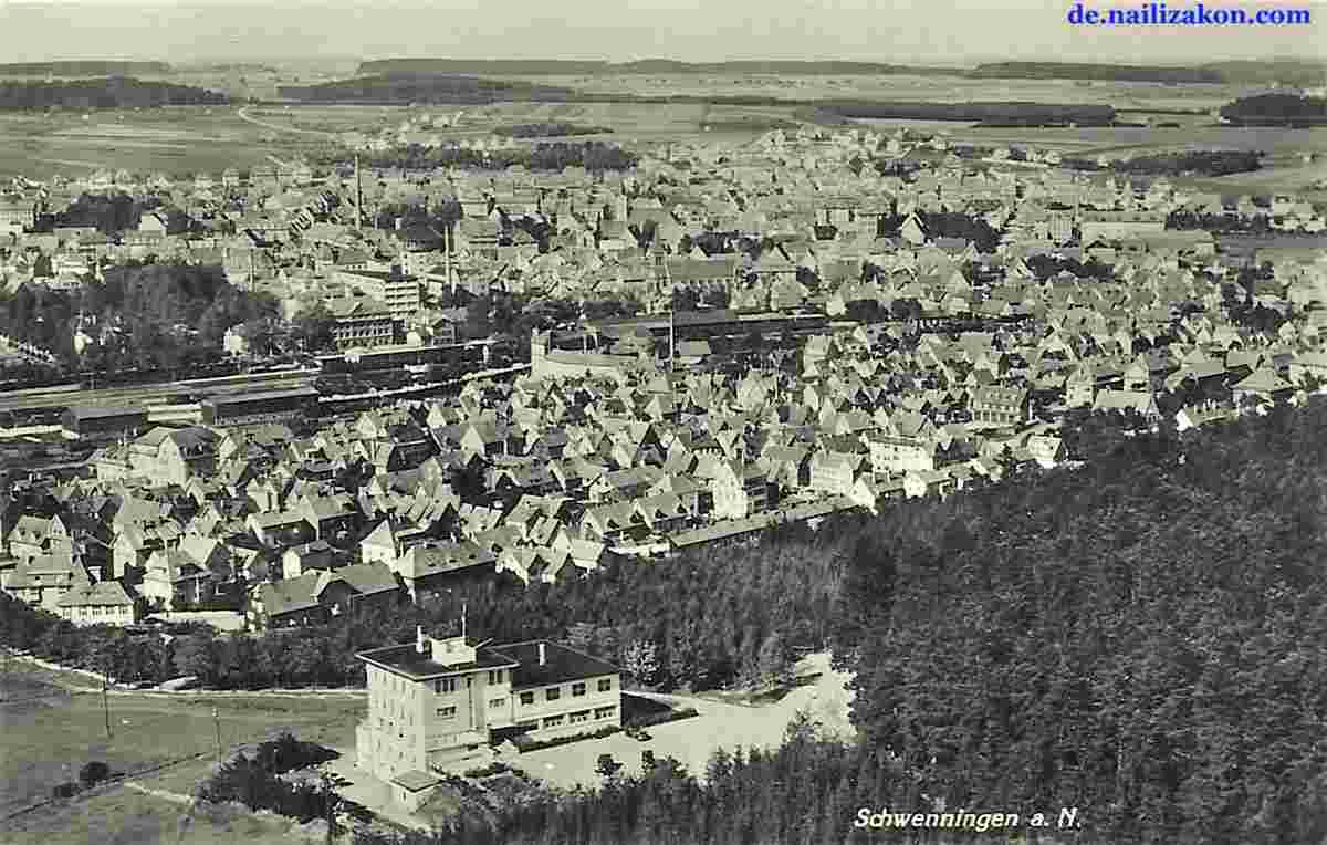 Schwenningen. Panorama der Stadt