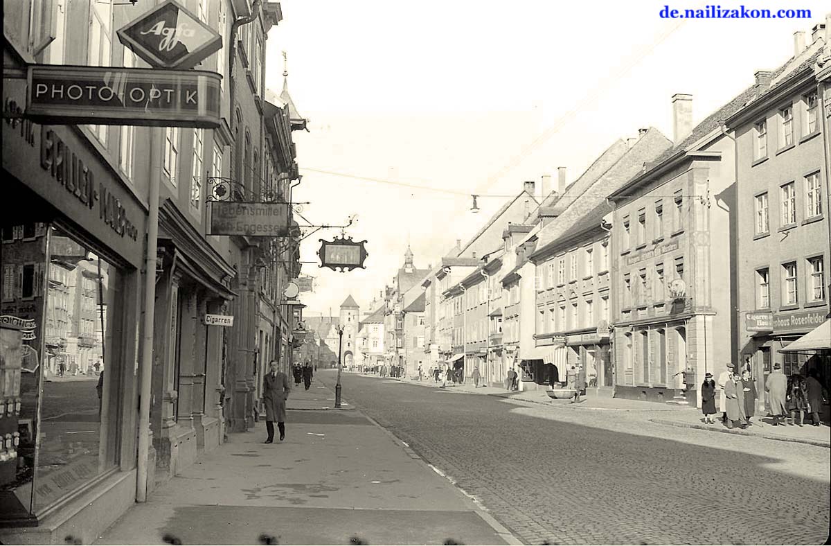 Villingen-Schwenningen. Straßenansicht, 1940